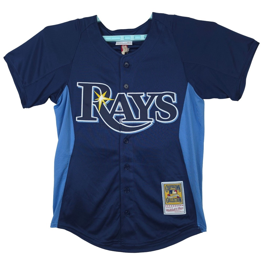 Authentic David Price TB Rays Mitchell & Ness MLB Small BP Jersey Navy #14 NWT